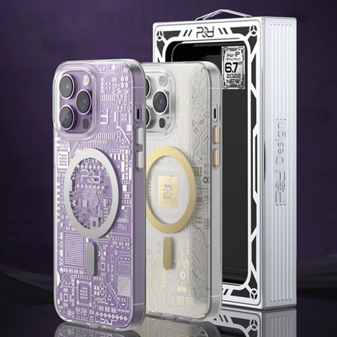 Kingxbar PQY Geek Series magnetyczne etui iPhone 14 Plus MagSafe srebrne Kingxbar PQY Geek Series magnetyczne etui iPhone 14 Plus MagSafe srebrne