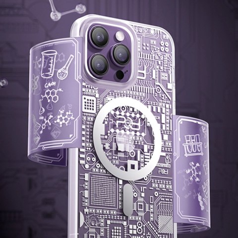 Kingxbar PQY Geek Series magnetyczne etui iPhone 14 Pro MagSafe srebrne Kingxbar PQY Geek Series magnetyczne etui iPhone 14 Pro MagSafe srebrne