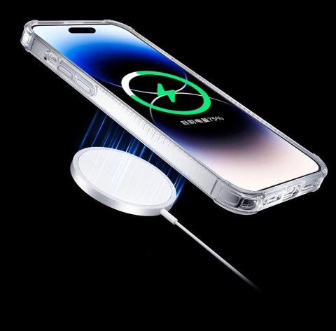 Kingxbar PQY Go Out Series magnetyczne etui iPhone 14 Plus MagSafe srebrne Kingxbar PQY Go Out Series magnetyczne etui iPhone 14 Plus MagSafe srebrne