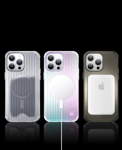Kingxbar PQY Go Out Series magnetyczne etui iPhone 14 Plus MagSafe srebrne Kingxbar PQY Go Out Series magnetyczne etui iPhone 14 Plus MagSafe srebrne
