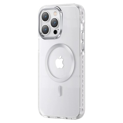 Kingxbar PQY Ice Crystal Series magnetyczne etui iPhone 14 MagSafe srebrne Kingxbar PQY Ice Crystal Series magnetyczne etui iPhone 14 MagSafe srebrne