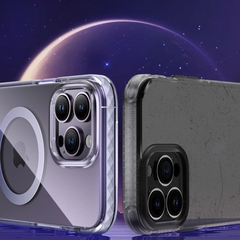 Kingxbar PQY Ice Crystal Series magnetyczne etui iPhone 14 MagSafe srebrne Kingxbar PQY Ice Crystal Series magnetyczne etui iPhone 14 MagSafe srebrne