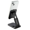 Składany uchwyt stojak na telefon tablet (K15) - czarny Składany uchwyt stojak na telefon tablet (K15) - czarny