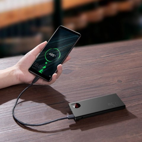Baseus Adaman Metal powerbank z szybkim ładowaniem 10000mAh 22.5W (Overseas Edition 2021) czarny Baseus Adaman Metal powerbank z szybkim ładowaniem 10000mAh 22.5W (Overseas Edition 2021) czarny