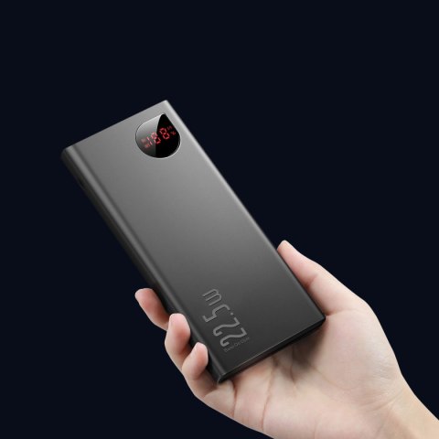 Baseus Adaman Metal powerbank z szybkim ładowaniem 10000mAh 22.5W (Overseas Edition 2021) czarny Baseus Adaman Metal powerbank z szybkim ładowaniem 10000mAh 22.5W (Overseas Edition 2021) czarny