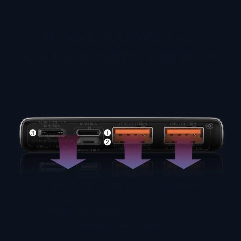 Baseus Adaman Metal powerbank z szybkim ładowaniem 10000mAh 22.5W (Overseas Edition 2021) czarny Baseus Adaman Metal powerbank z szybkim ładowaniem 10000mAh 22.5W (Overseas Edition 2021) czarny