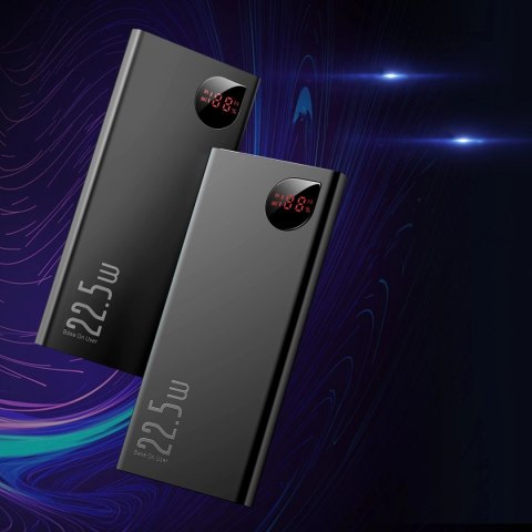 Baseus Adaman Metal powerbank z szybkim ładowaniem 10000mAh 22.5W (Overseas Edition 2021) czarny Baseus Adaman Metal powerbank z szybkim ładowaniem 10000mAh 22.5W (Overseas Edition 2021) czarny