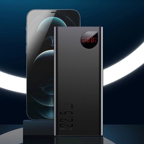 Baseus Adaman Metal powerbank z szybkim ładowaniem 10000mAh 22.5W (Overseas Edition 2021) czarny Baseus Adaman Metal powerbank z szybkim ładowaniem 10000mAh 22.5W (Overseas Edition 2021) czarny