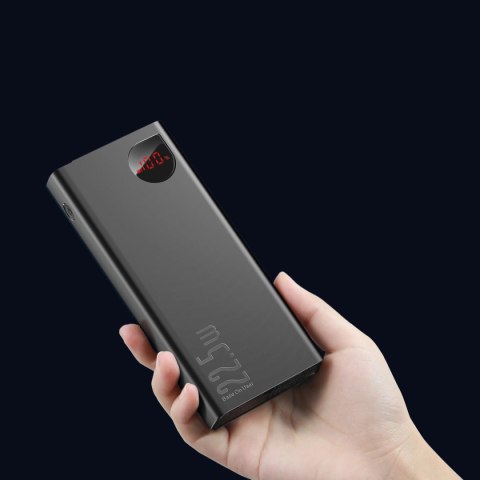 Baseus Adaman powerbank z szybkim ładowaniem 20000mAh 22.5W + kabel USB-A - USB-C 3A 0.3m czarny Baseus Adaman powerbank z szybkim ładowaniem 20000mAh 22.5W + kabel USB-A - USB-C 3A 0.3m czarny