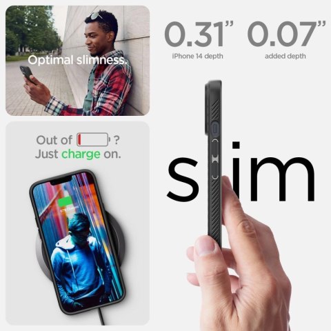 Etui Spigen Liquid Air na iPhone 14 - czarny mat Etui Spigen Liquid Air na iPhone 14 - czarny mat