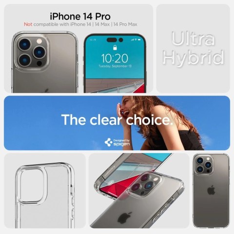 Etui Spigen Ultra Hybrid na iPhone 14 Pro - matowo-przezroczyste Etui Spigen Ultra Hybrid na iPhone 14 Pro - matowo-przezroczyste