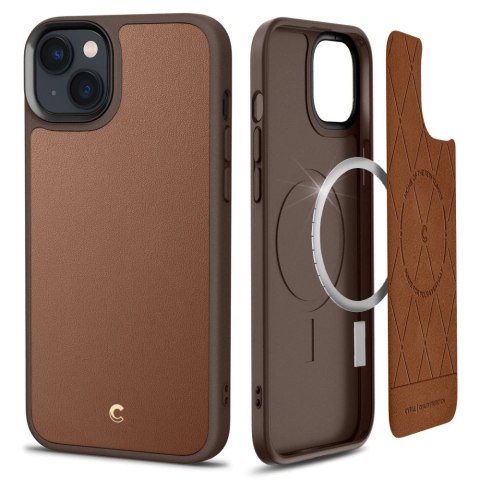 Etui Spigen Cyrill Kajuk Mag z MagSafe na iPhone 14 Plus - brązowe Etui Spigen Cyrill Kajuk Mag z MagSafe na iPhone 14 Plus - brązowe