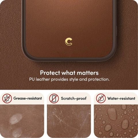 Etui Spigen Cyrill Kajuk Mag z MagSafe na iPhone 14 Plus - brązowe Etui Spigen Cyrill Kajuk Mag z MagSafe na iPhone 14 Plus - brązowe