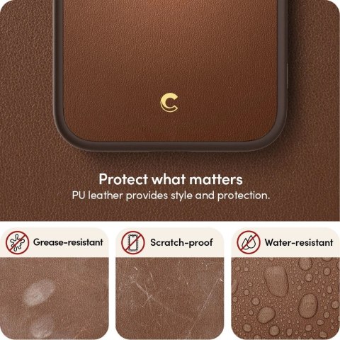 Etui Spigen Cyrill Kajuk Mag z MagSafe na iPhone 14 Plus - brązowe Etui Spigen Cyrill Kajuk Mag z MagSafe na iPhone 14 Plus - brązowe