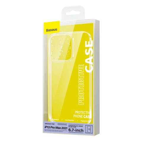Baseus SuperCeramic Series Glass Case etui szklane do iPhone 13 Pro Max 6.7" 2021 + zestaw czyszczący Baseus SuperCeramic Series Glass Case etui szklane do iPhone 13 Pro Max 6.7" 2021 + zestaw czyszczący
