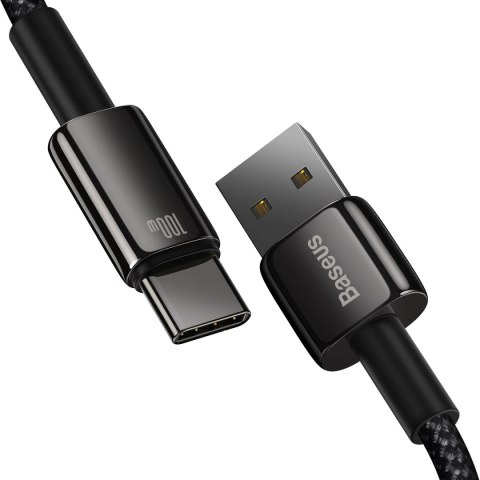 Baseus Tungsten Gold kabel USB-A - USB-C 480Mb/s 100W 2m czarny (CAWJ000101) Baseus Tungsten Gold kabel USB-A - USB-C 480Mb/s 100W 2m czarny (CAWJ000101)