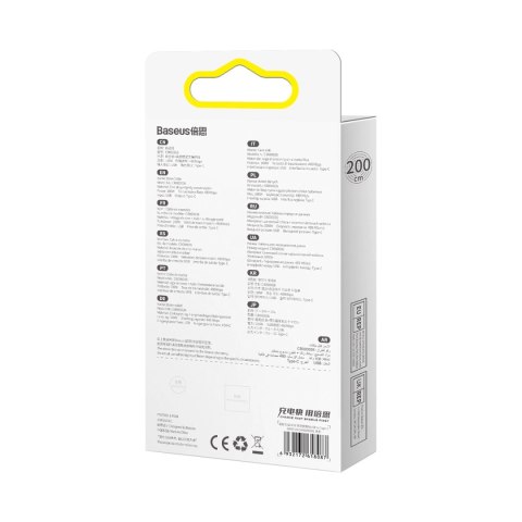 Baseus Tungsten Gold kabel USB-A - USB-C 480Mb/s 100W 2m czarny (CAWJ000101) Baseus Tungsten Gold kabel USB-A - USB-C 480Mb/s 100W 2m czarny (CAWJ000101)