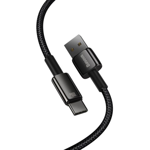 Baseus Tungsten Gold kabel USB-A - USB-C 480Mb/s 100W 2m czarny (CAWJ000101) Baseus Tungsten Gold kabel USB-A - USB-C 480Mb/s 100W 2m czarny (CAWJ000101)
