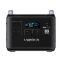 Choetech przenośna stacja zasilania LiFePO4 1997Wh 2000W powerbank czarny (BS006 Super Mini)