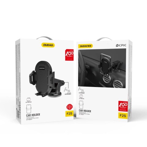 Dudao teleskopowy grawitacyjny uchwyt samochodowy na szybę deskę rozdzielczą czarny (new F2S black) Dudao teleskopowy grawitacyjny uchwyt samochodowy na szybę deskę rozdzielczą czarny (new F2S black)