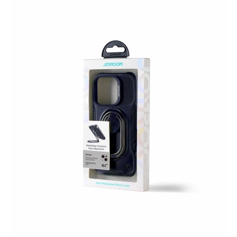 Joyroom Dual Hinge etui iPhone 14 pancerny pokrowiec z podstawką uchwytem ring holder czarne Joyroom Dual Hinge etui iPhone 14 pancerny pokrowiec z podstawką uchwytem ring holder czarne