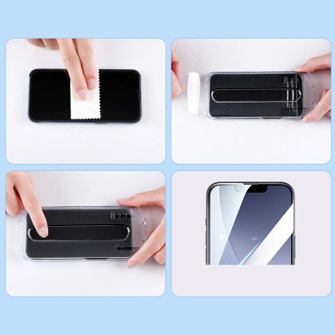 Joyroom Easy Fit szkło hartowane Full Screen ze stelażem montażowym do iPhone 14 Plus (6,7") (JR-DH11) Joyroom Easy Fit szkło hartowane Full Screen ze stelażem montażowym do iPhone 14 Plus (6,7") (JR-DH11)