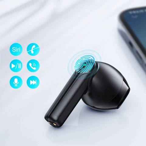 Joyroom słuchawki TWS bezprzewodowe ENC wodoodporne IPX4 Bluetooth 5.3 czarny (JR-TL11) Joyroom słuchawki TWS bezprzewodowe ENC wodoodporne IPX4 Bluetooth 5.3 czarny (JR-TL11)