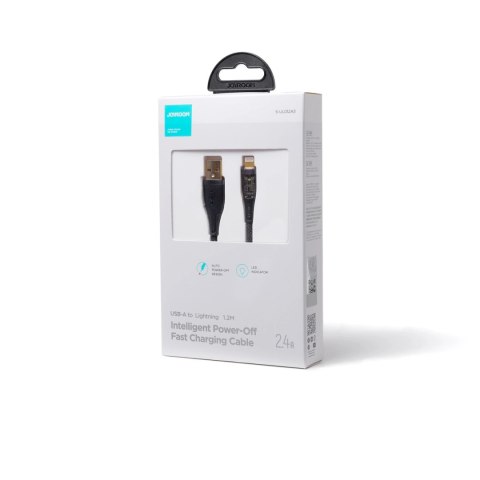 Kabel Joyroom Star-Cloud Series A3 USB-A / Lightning 2.4A 1.2m z inteligentnym wyłącznikiem - czarny Kabel Joyroom Star-Cloud Series A3 USB-A / Lightning 2.4A 1.2m z inteligentnym wyłącznikiem - czarny