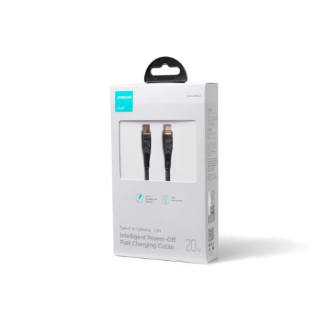 Kabel Joyroom Star-Cloud Series A3 USB-C / Lightning 20W 1.2m z inteligentnym wyłącznikiem - czarny Kabel Joyroom Star-Cloud Series A3 USB-C / Lightning 20W 1.2m z inteligentnym wyłącznikiem - czarny