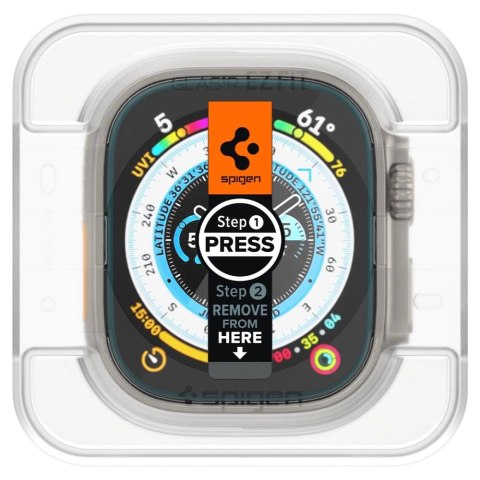 Szkło hartowane Spigen Glas.tR EZ Fit na Apple Watch Ultra (49 mm) - 2 szt. Szkło hartowane Spigen Glas.tR EZ Fit na Apple Watch Ultra (49 mm) - 2 szt.
