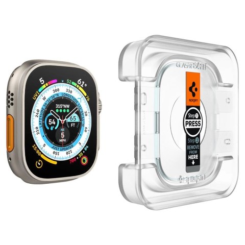Szkło hartowane Spigen Glas.tR EZ Fit na Apple Watch Ultra (49 mm) - 2 szt. Szkło hartowane Spigen Glas.tR EZ Fit na Apple Watch Ultra (49 mm) - 2 szt.