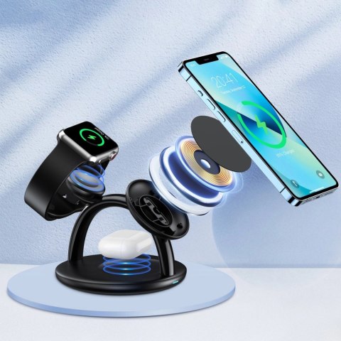 Choetech indukcyjna stacja ładująca 3w1 iPhone 12/13/14, AirPods Pro, Apple Watch czarny (T587-F) Choetech indukcyjna stacja ładująca 3w1 iPhone 12/13/14, AirPods Pro, Apple Watch czarny (T587-F)
