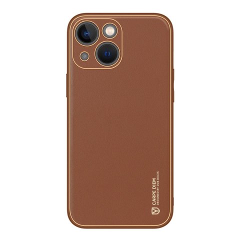 Dux Ducis Yolo etui iPhone 14 Plus elegancki pokrowiec ze skóry ekologicznej brązowy Dux Ducis Yolo etui iPhone 14 Plus elegancki pokrowiec ze skóry ekologicznej brązowy