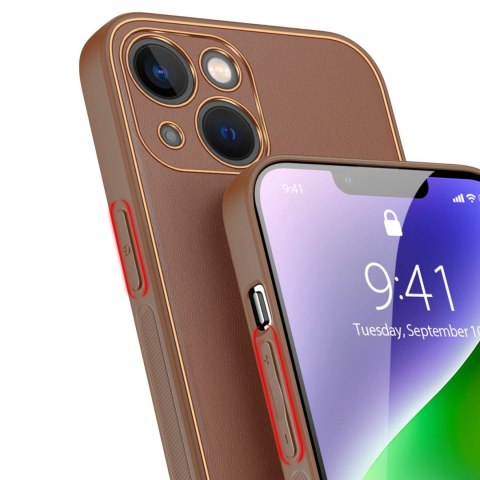 Dux Ducis Yolo etui iPhone 14 Plus elegancki pokrowiec ze skóry ekologicznej brązowy Dux Ducis Yolo etui iPhone 14 Plus elegancki pokrowiec ze skóry ekologicznej brązowy