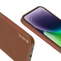 Dux Ducis Yolo etui iPhone 14 Plus elegancki pokrowiec ze skóry ekologicznej brązowy Dux Ducis Yolo etui iPhone 14 Plus elegancki pokrowiec ze skóry ekologicznej brązowy