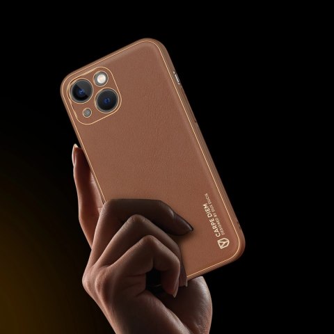 Dux Ducis Yolo etui iPhone 14 Plus elegancki pokrowiec ze skóry ekologicznej brązowy Dux Ducis Yolo etui iPhone 14 Plus elegancki pokrowiec ze skóry ekologicznej brązowy