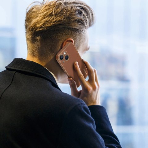 Dux Ducis Yolo etui iPhone 14 Plus elegancki pokrowiec ze skóry ekologicznej brązowy Dux Ducis Yolo etui iPhone 14 Plus elegancki pokrowiec ze skóry ekologicznej brązowy