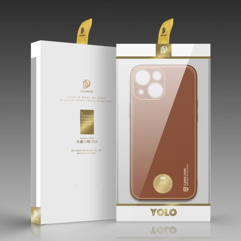Dux Ducis Yolo etui iPhone 14 elegancki pokrowiec ze skóry ekologicznej brązowy Dux Ducis Yolo etui iPhone 14 elegancki pokrowiec ze skóry ekologicznej brązowy