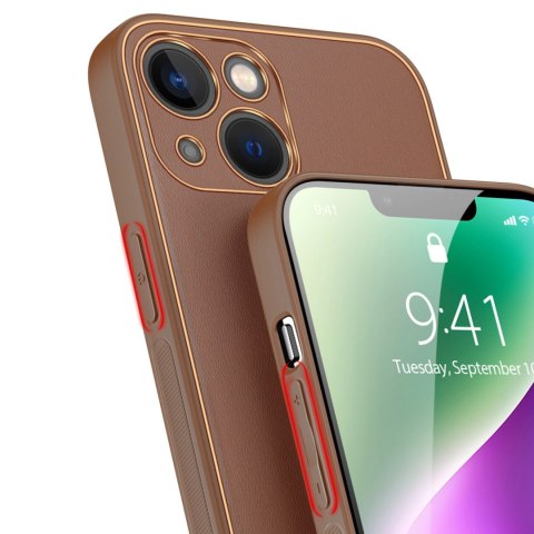 Dux Ducis Yolo etui iPhone 14 elegancki pokrowiec ze skóry ekologicznej brązowy Dux Ducis Yolo etui iPhone 14 elegancki pokrowiec ze skóry ekologicznej brązowy