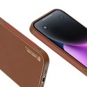 Dux Ducis Yolo etui iPhone 14 elegancki pokrowiec ze skóry ekologicznej brązowy Dux Ducis Yolo etui iPhone 14 elegancki pokrowiec ze skóry ekologicznej brązowy