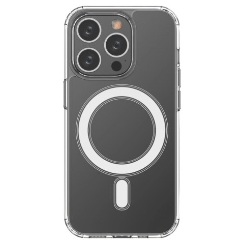 Etui magnetyczne Clear Magnetic Case z MagSafe do iPhone 14 Pro ze srebrnym ringiem - przezroczyste Etui magnetyczne Clear Magnetic Case z MagSafe do iPhone 14 Pro ze srebrnym ringiem - przezroczyste