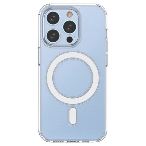 Etui magnetyczne Clear Magnetic Case z MagSafe do iPhone 14 Pro ze srebrnym ringiem - przezroczyste Etui magnetyczne Clear Magnetic Case z MagSafe do iPhone 14 Pro ze srebrnym ringiem - przezroczyste