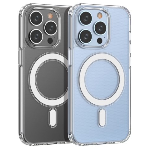 Etui magnetyczne Clear Magnetic Case z MagSafe do iPhone 14 Pro ze srebrnym ringiem - przezroczyste Etui magnetyczne Clear Magnetic Case z MagSafe do iPhone 14 Pro ze srebrnym ringiem - przezroczyste