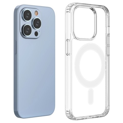 Etui magnetyczne Clear Magnetic Case z MagSafe do iPhone 14 Pro ze srebrnym ringiem - przezroczyste Etui magnetyczne Clear Magnetic Case z MagSafe do iPhone 14 Pro ze srebrnym ringiem - przezroczyste