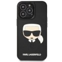 Etui Karl Lagerfeld 3D Rubber Karl's Head na iPhone 14 Pro - czarne Etui Karl Lagerfeld 3D Rubber Karl's Head na iPhone 14 Pro - czarne