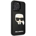 Etui Karl Lagerfeld 3D Rubber Karl's Head na iPhone 14 Pro - czarne Etui Karl Lagerfeld 3D Rubber Karl's Head na iPhone 14 Pro - czarne