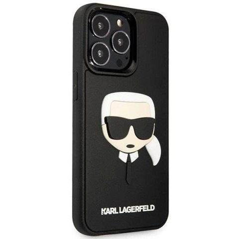 Etui Karl Lagerfeld 3D Rubber Karl's Head na iPhone 14 Pro - czarne Etui Karl Lagerfeld 3D Rubber Karl's Head na iPhone 14 Pro - czarne
