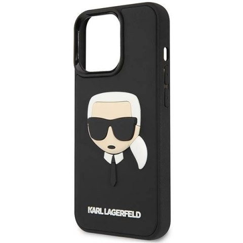 Etui Karl Lagerfeld 3D Rubber Karl's Head na iPhone 14 Pro - czarne Etui Karl Lagerfeld 3D Rubber Karl's Head na iPhone 14 Pro - czarne