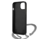 Etui Karl Lagerfeld Leather Textured and Chain na iPhone 13 mini - czarne Etui Karl Lagerfeld Leather Textured and Chain na iPhone 13 mini - czarne