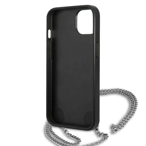 Etui Karl Lagerfeld Leather Textured and Chain na iPhone 13 mini - czarne Etui Karl Lagerfeld Leather Textured and Chain na iPhone 13 mini - czarne